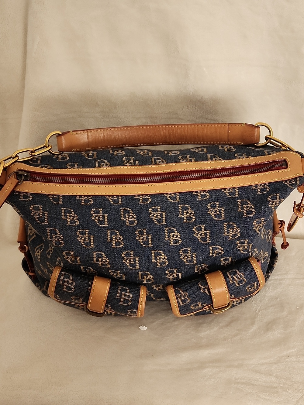 Dooney & Bourke Denim Monogram Hobo - Picture 8 of 11